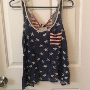 American flag tank top